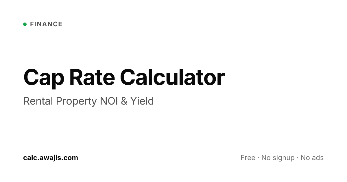 Cap Rate Calculator
