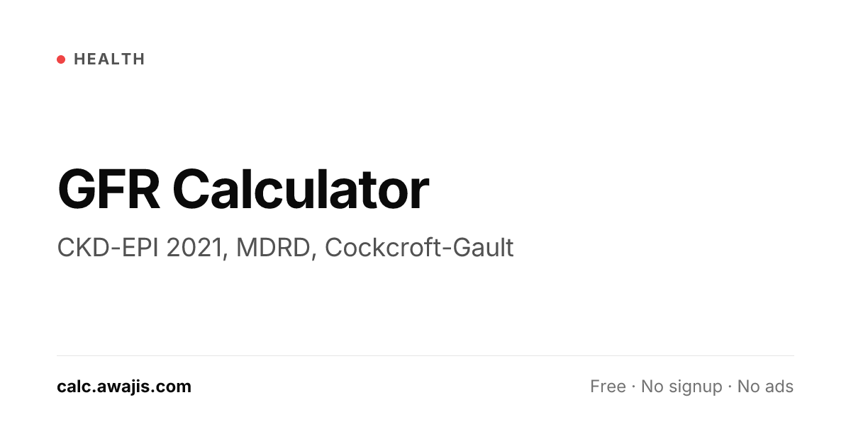 GFR Calculator